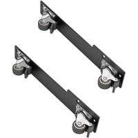 SilverStone Juego con 2 ruedas giratorias conectadas de 360° SST-RAC-SRW-002, Caja de rack negro