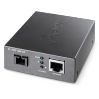 TP-Link TL-FC111B-20 convertidor de medio 100 Mbit/s Monomodo Negro, Convertidor de medios 100 Mbit/s, IEEE 802.3, IEEE 802.3i, IEEE 802.3x, 10BASE-T, 100BASE-T, 100BASE-FX, 100 Mbit/s, Completo, Semi (dúplex)