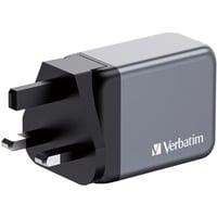 Verbatim GNC-65 Universal Negro, Gris Corriente alterna Carga rápida Interior, Cargador gris, Interior, Corriente alterna, 20 V, Negro, Gris