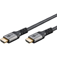 goobay Plus Cable HDMI de alta velocidad con Ethernet, 4K @ 60Hz gris