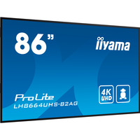 iiyama LH8664UHS-B2AG pantalla de señalización Pantalla plana para señalización digital 2,17 m (85.6") Wifi 500 cd / m² 4K Ultra HD Negro Procesador incorporado Android 11 24/7, Pantalla de gran formato negro (mate), Pantalla plana para señalización digital, 2,17 m (85.6"), 3840 x 2160 Pixeles, Wifi, 24/7