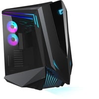 GIGABYTE AORUS C700 GLASS Caja de PC – Torre completa, compatible con hasta E-ATX y radiadores de 420 mm, 5 ventiladores de 120 mm preinstalados, USB 3.1 Tipo-C, RGB Fusion, Caja de torre grande negro, compatible con hasta E-ATX y radiadores de 420 mm, 5 ventiladores de 120 mm preinstalados, USB 3.1 Tipo-C, RGB Fusion, Full Tower, PC, Negro, ATX, EATX, micro ATX, Mini-ITX, Aluminio, Vidrio, Plástico, Acero, Juego