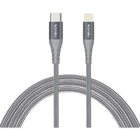 Nevox 1885 cable de conector Lightning 1 m Gris, Plata plateado/Gris, 1 m, Lightning, USB C, Macho, Macho, Gris, Plata