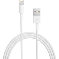 Apple Lightning - USB 2 m Blanco, Cable blanco, 2 m, Lightning, USB A, Blanco, USB 2.0, iPhone 5/5c/5s, iPad 4 gen, iPad mini, iPod nan 7 gen, iPod touch 5 gen