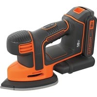 BLACK+DECKER Akku-Dreieckschleifer Mouse BDCDS18, 18Volt, Deltaschleifer, Lijadora Delta naranja/Negro, 18Volt, Deltaschleifer