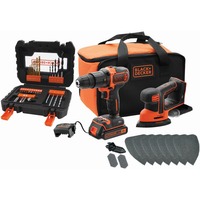 BLACK+DECKER BCK23S1SA41, Martillo atornillador negro/Naranja