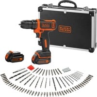 BLACK+DECKER BDCDD12BAFC taladro Negro, Naranja, Taladro/destornillador negro/Naranja, Taladro de pistola, 1 cm, 2,5 cm, 1 cm, 550 RPM, 22500 ppm