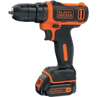 BLACK+DECKER BDCDD12 Sin llave Negro, Naranja, Taladro/destornillador negro/Naranja, Taladro de pistola, Sin llave, 1 cm, 2,5 cm, 1 cm, 1 mm