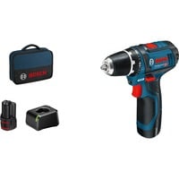 Bosch Akku-Bohrschrauber 12 V Li-Ion 1300 RPM Negro, Azul, Rojo, Taladro/destornillador azul/Negro, Destornillador eléctrico, Mango de pistola, Negro, Azul, Rojo, 1300 RPM, 400 RPM, 1300 RPM