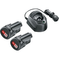 Bosch Set de inicio 12V (2x 1,5Ah + GAL 1210 CV), Conjunto negro