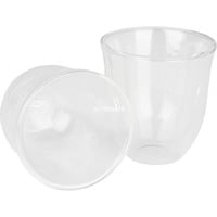 DeLonghi 5513214601 vaso de café Transparente 2 pieza(s) 190 ml, Vidrio transparente, Transparente, Vidrio, 2 pieza(s), Transparente, 190 ml, 95 mm
