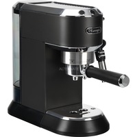 DeLonghi Dedica Style EC 685.BK Semi-automática Máquina espresso 1,1 L, Cafetera espresso negro/Plateado brillante, Máquina espresso, 1,1 L, Dosis de café, De café molido, 1300 W, Negro, Plata