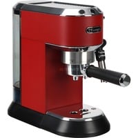 DeLonghi Dedica Style EC 685.R Semi-automática Máquina espresso 1,1 L, Cafetera espresso rojo, Máquina espresso, 1,1 L, Dosis de café, De café molido, 1300 W, Negro, Rojo, Plata