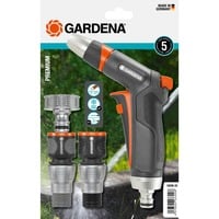 GARDENA 18298-20 Conector para rociador / pistola  , Inyección negro/Plateado, 18298-20, 4 pieza(s), para magueras de 13mm (1/2") a 15mm (5/8"), Gris, Naranja