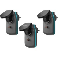 GARDENA Juego de 3 enchufes smart Power negro, enchufe adaptador 19096-20, 3 piezas