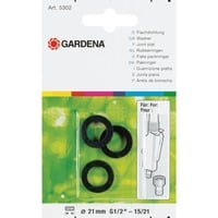 GARDENA Juntas planas incluidas con 3 unidades negro, 5302-20