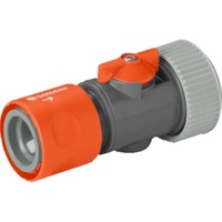 GARDENA Regulador con válvula de control 19 mm (3/4") / 16 mm (5/8") , Pieza de manguera gris/Naranja, 2943-20
