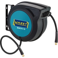 Hazet Enrollador de manguera 9040N-10, 15 metros, Manguera de aire comprimido negro/Azul