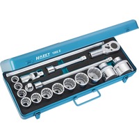 Hazet Juego de llaves de vaso 1002Z, 3/4", 18 piezas, Kit de herramientas azul