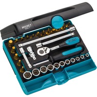 Hazet Juego de llaves de vaso 854-1, 1/4", 30 piezas, Kit de herramientas 