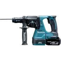 Makita DHR243RTJ rotary hammers 9500 RPM, Martillo perforador azul/Negro, Negro, Azul, Sobrecarga, 2,4 cm, 9500 RPM, 2 J, 4700 ppm