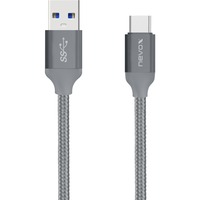 Nevox 1480 cable USB 2 m USB 3.2 Gen 2 (3.1 Gen 2) USB A USB C Gris gris, 2 m, USB A, USB C, USB 3.2 Gen 2 (3.1 Gen 2), Macho/Macho, Gris
