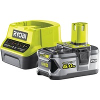 Ryobi RC18120-150 Juego de cargador y baterías, Conjunto amarillo/Negro, Juego de cargador y baterías, Ión de litio, 5 Ah, 18 V, Ryobi, R18DD3, R18CS