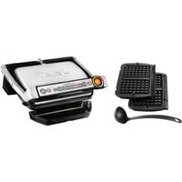 Tefal GC716D parrilla eléctrica de contacto, Barbacoa de contacto plateado/Negro, Negro, Metálico, Acero inoxidable, Mesa, Botones, Plancha, 300 x 200 mm