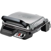 Tefal Ultra Compact 600 Comfort GC3060 parrilla eléctrica de contacto, Barbacoa de contacto acero fino/Negro, Negro, Acero inoxidable, Rectangular, Aluminio, 2000 W, 210 mm, 383 mm