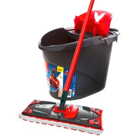 Vileda Mopa ULTRAMAX 2en1 juego completo, Limpiador de suelo negro/Rojo
