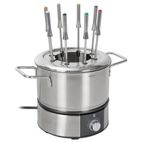 WMF Lono 0415130011 1,5 L 8 personas(s), Fondue acero fino/Negro, 8 personas(s), 1,5 L, Negro, Cromo, Alrededor, Listo, 1400 W