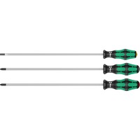 Wera 335/350/355/3 Juego de destornilladores Kraftform Plus, largo negro/Verde, Kraftform Plus Lasertip + Bandeja