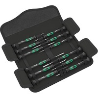 Wera Micro 12 Electronics 1 Juego Destornillador estándar negro/Verde, Juego de destornilladores para usos electrónicos