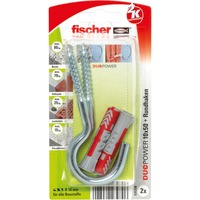 fischer DUOPOWER 10x50 RH G K, Pasador gris claro/Rojo