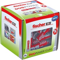 fischer DUOPOWER 12x60 LD, Pasador gris claro/Rojo