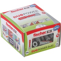 fischer DUOPOWER 8x40 LD, Pasador gris claro/Rojo