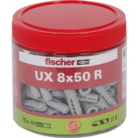 fischer Taco universal UX 8x50 R, caja, Pasador gris claro