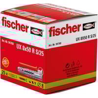 fischer UX 8x50 R S/25, Pasador gris claro