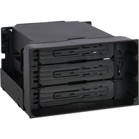 Icy Dock MB830SP-B caja para disco duro externo Caja de disco duro (HDD) Negro 3.5", Chasis intercambiable negro, Caja de disco duro (HDD), 3.5", SAS, SATA, 6 Gbit/s, Hot-swap, Negro