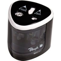 Peach PO102 Sacapuntas eléctrico Negro, Blanco negro, Sacapuntas eléctrico, Negro, Blanco, 1,2 cm, 6 mm, Batería, AA