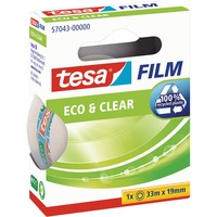 tesa Eco & Clear 33 m Transparente 1 pieza(s), Cinta adhesiva transparente, 33 m, Transparente, 19 mm, 1 pieza(s)