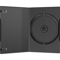 MediaRange BOX11 funda para discos ópticos Funda de DVD 1 discos Negro, Funda protectora negro, Funda de DVD, 1 discos, Negro, Plástico, 120 mm, 191 mm, A granel