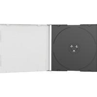 MediaRange BOX21 funda para discos ópticos Caja transparente para CD 1 discos Negro, Transparente, Funda protectora Caja transparente para CD, 1 discos, Negro, Transparente, Plástico, 120 mm, 140 mm, A granel