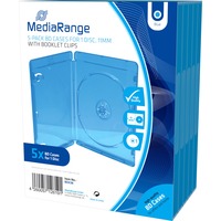 MediaRange BOX38 funda para discos ópticos Estuche de plástico para Blu-ray 1 discos Azul, Funda protectora Estuche de plástico para Blu-ray, 1 discos, Azul, Plástico, 120 mm, 134 mm, Minorista