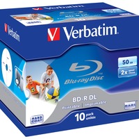 Verbatim 43736 disco blu-ray lectura/escritura (BD) BD-R 50 GB 10 pieza(s), Discos Blu-ray vírgenes 50 GB, BD-R, Caja de joyas, 10 pieza(s), Minorista