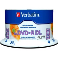Verbatim 97693 DVD en blanco 8,5 GB DVD+R DL 50 pieza(s), DVDs vírgenes DVD+R DL, 120 mm, Imprimible, 50 pieza(s), 8,5 GB