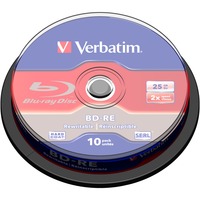 Verbatim BD-RE SL 25GB 2x 10 Pack Spindle 10 pieza(s), Discos Blu-ray vírgenes 25 GB, BD-RE, Eje, 10 pieza(s), Lite Retail