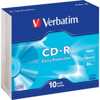 Verbatim CD-R Extra Protection 700 MB 10 pieza(s), CDs vírgenes 52x, CD-R, 700 MB, Caja de cd, 10 pieza(s)