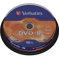 Verbatim DVD-R Matt Silver 4,7 GB 10 pieza(s), DVDs vírgenes DVD-R, 120 mm, Eje, 10 pieza(s), 4,7 GB
