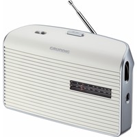 Grundig Music 60 radio Personal Analógica Plata, Blanco blanco/Plateado, Personal, Analógica, AM,FM, 9 cm, 3,5 mm, Plata, Blanco